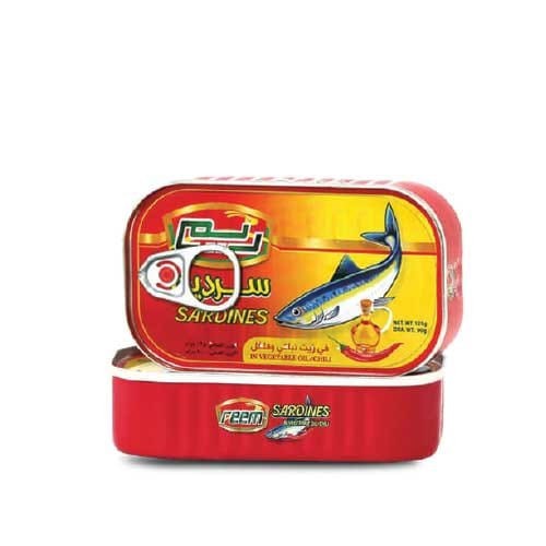 REEM SARDINES IN OIL WTIH CHILLI 12*125GM